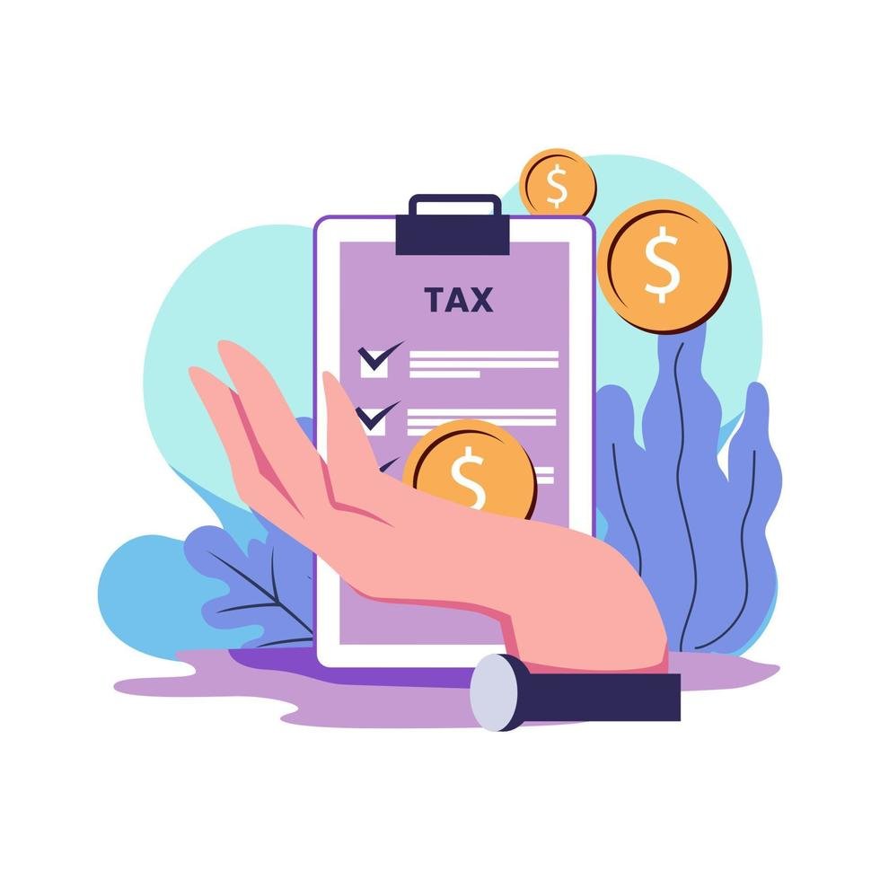tax-return-flat-style-illustration-design-free-vector